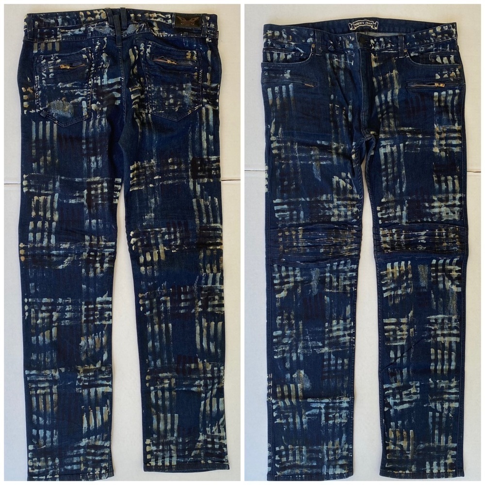 New ROBINS JEAN Motard Slim Straight Jean SZ 40